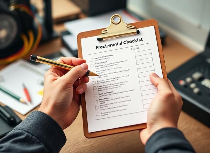 Electrical troubleshooting checklist being referenced